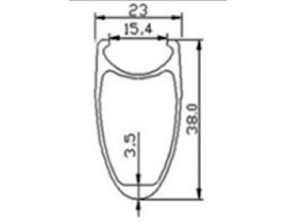 RIM Aluminium 700c 38mm Disc Brake